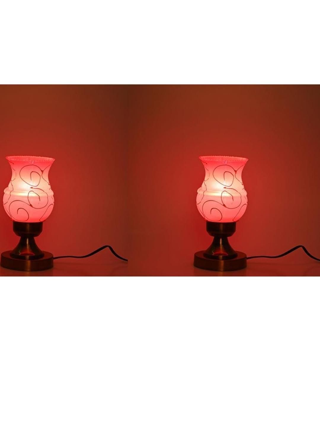 SOMIL Pink Glass Cylinder Table Lamps-picture-18