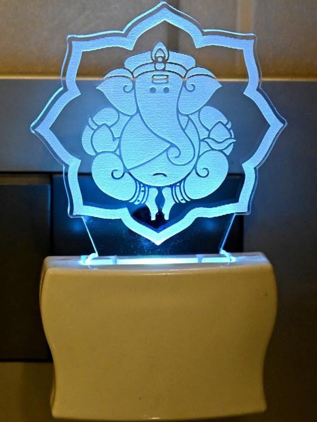 SOMIL 3D Illusion Ganesh Ji Night Wall Lamp-image-43