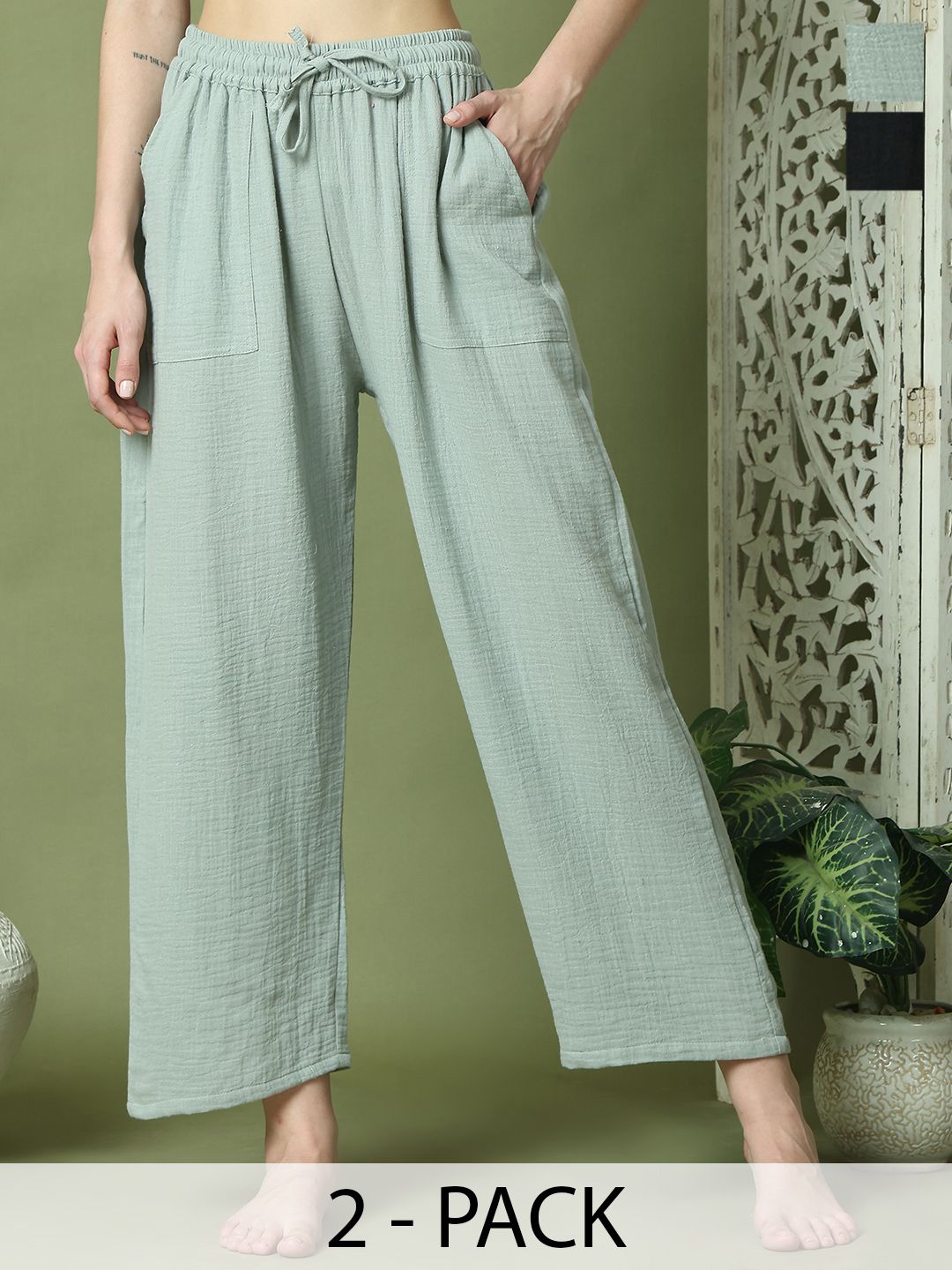 TAG 7 Pack Of 2 Cotton Straight Lounge Pants-image-13