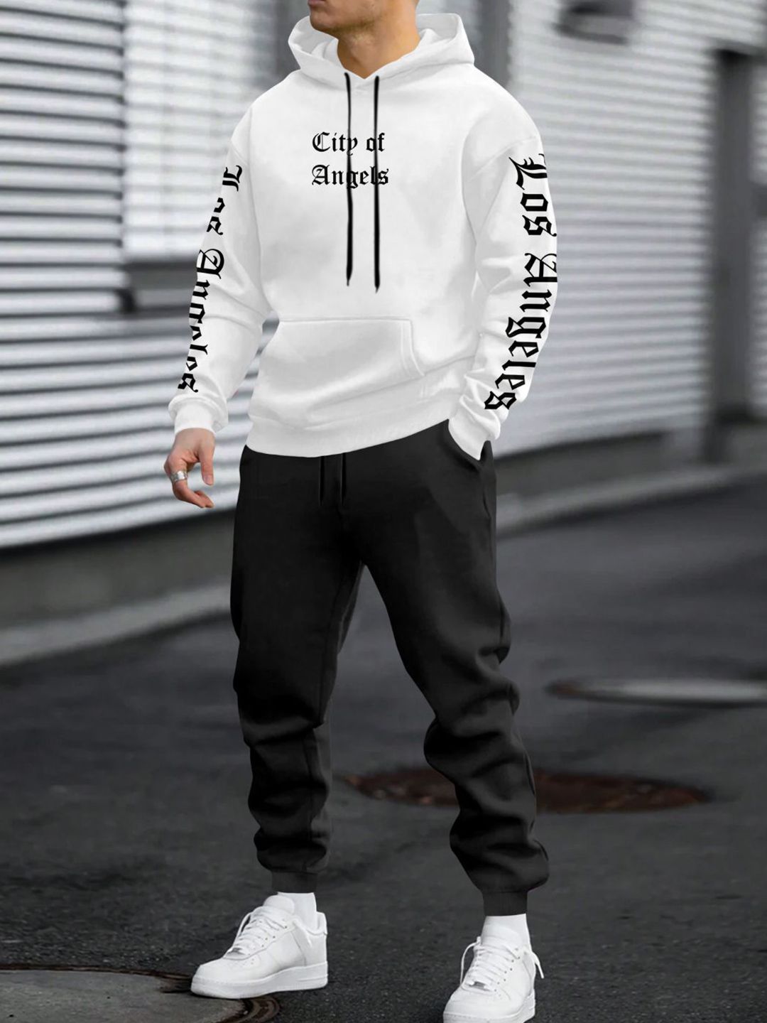 Triptee Men Printed Monochrome Hooded Sweatshirt-picture-25