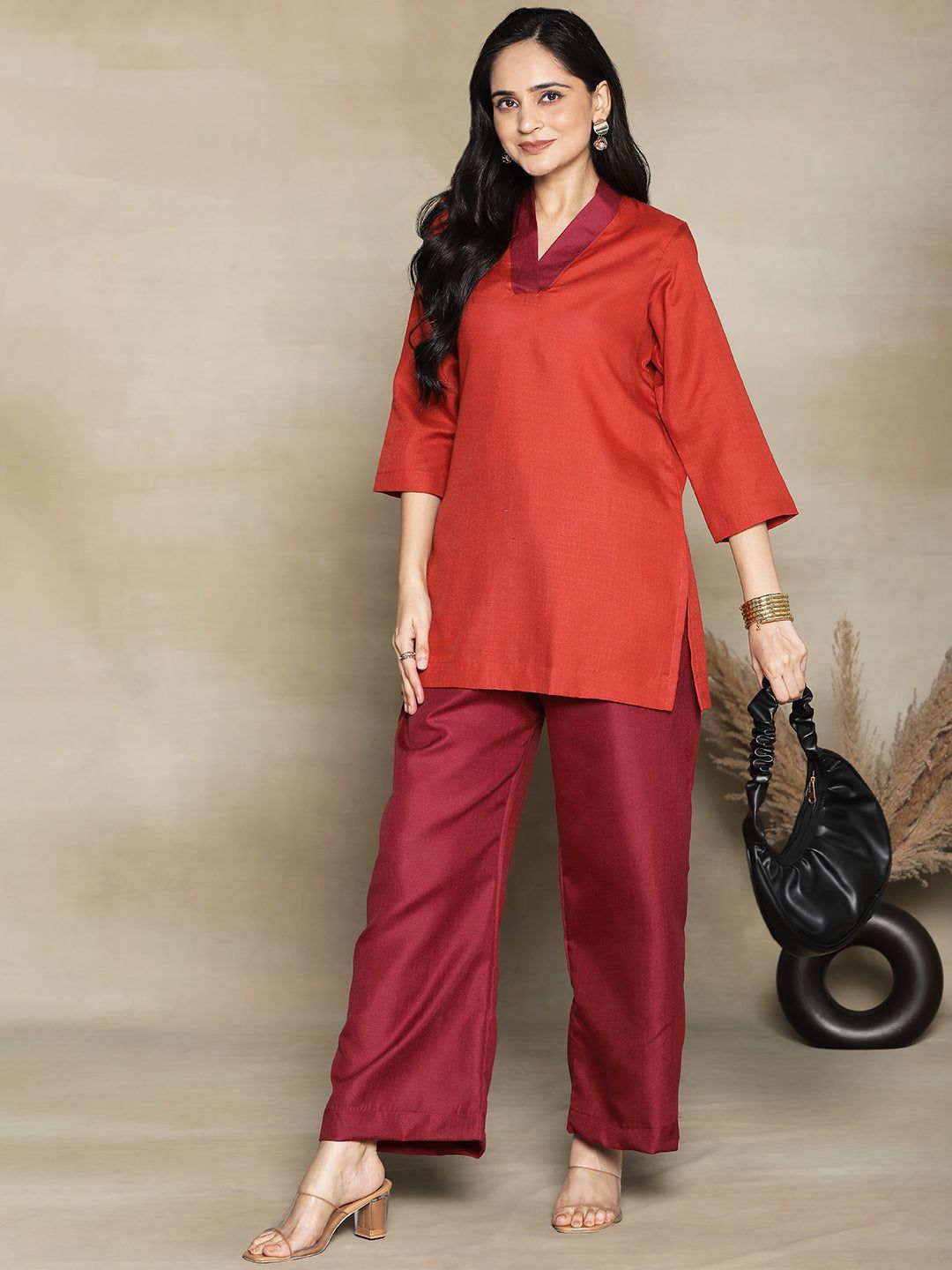 LetsDressUp Cotton V-Neck Top With Palazzo Co-Ords-picture-30