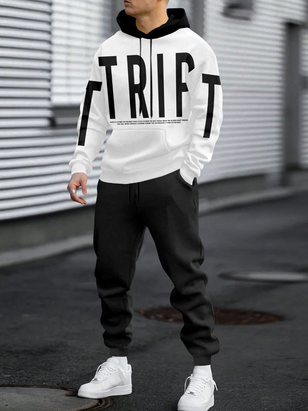 Triptee Men Printed Hooded Pullover Sweatshirt-picture-23