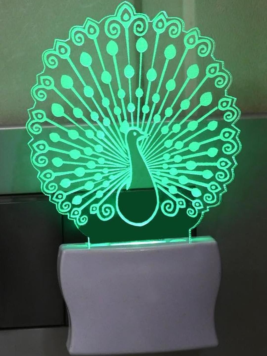 SOMIL Green & Blue Printed Glass Cylinder Shaped Wall Lamp-picture-22