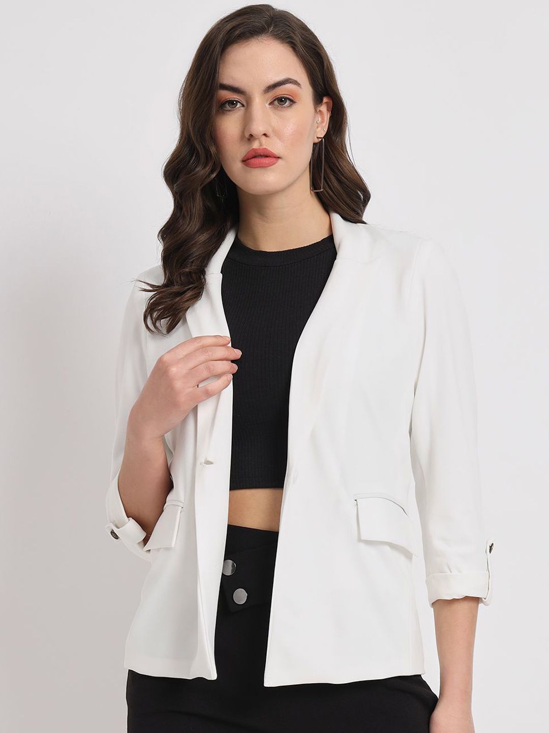 Zastraa Front Open Blazer-image-30