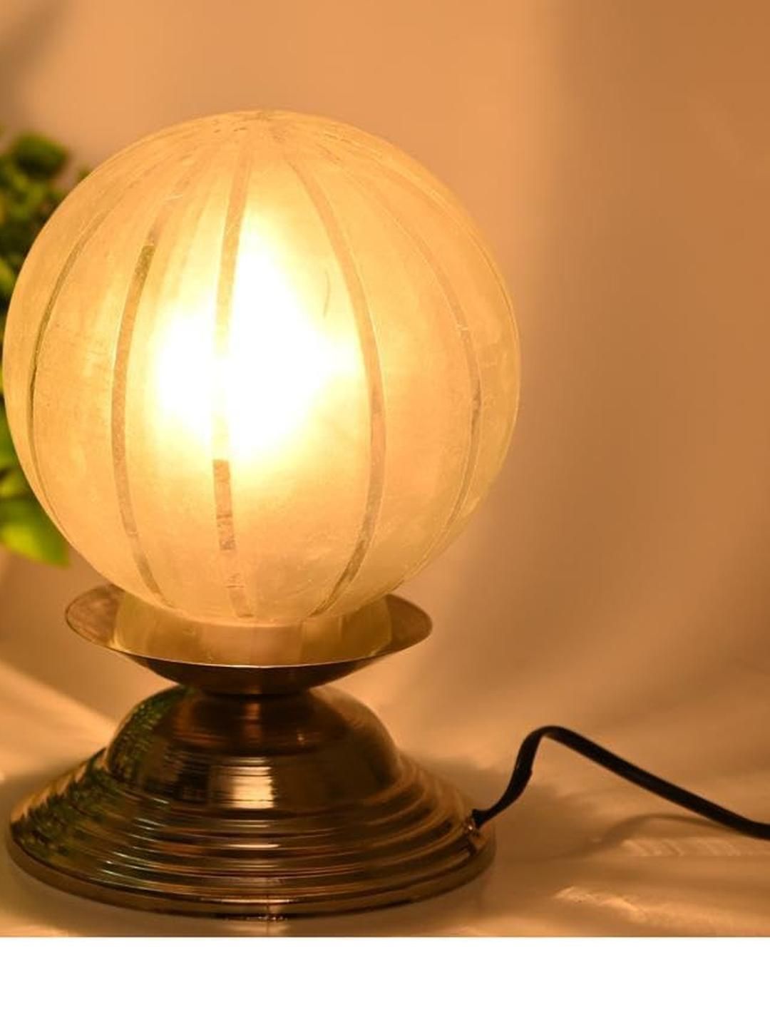 SOMIL White Printed Glass Spherical Table Lamp-picture-13