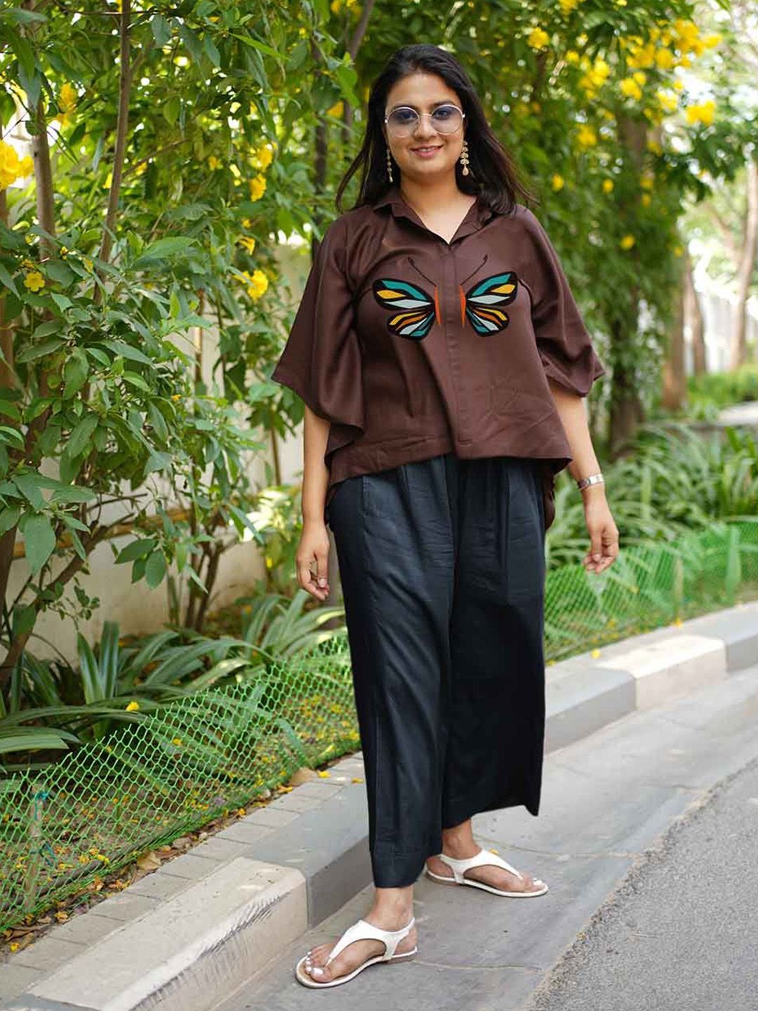 LetsDressUp Printed Shirt Collar-Neck Kaftan Top With Palazzo Co-Ords-picture-13