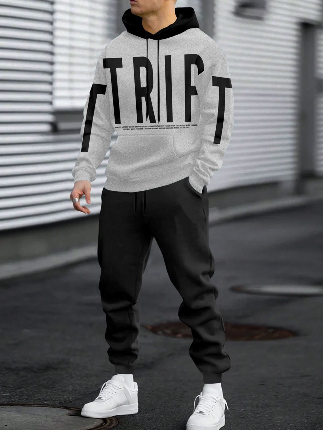 Triptee Men Typography Printed Hooded Cotton Sweatshirt-picture-22
