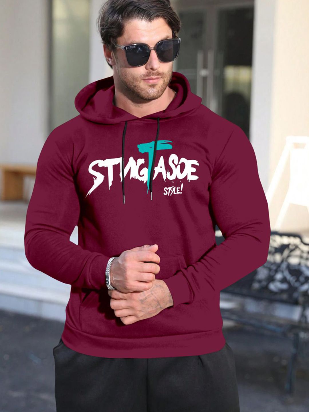 Triptee Men Graphic Printed Hooded Sweatshirt-picture-46