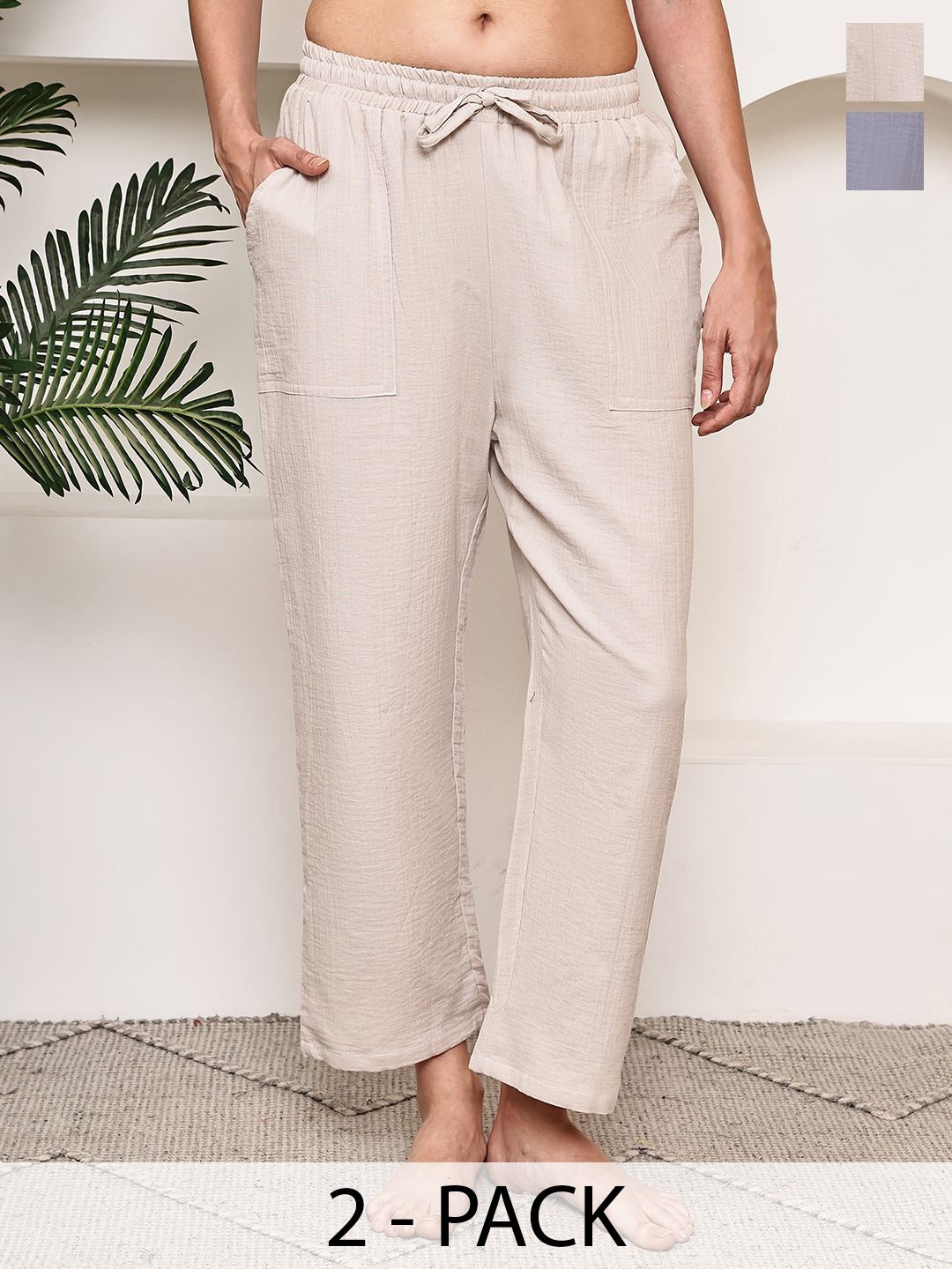 TAG 7 Pack Of 2 Cotton Straight Lounge Pants-picture-41