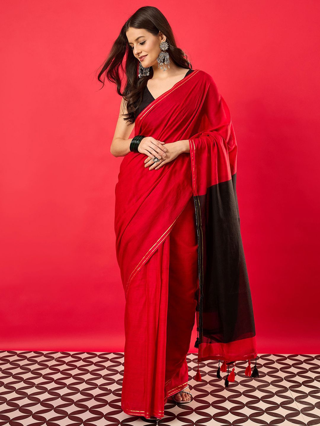 Anouk Ethnic Motifs Zari Mysore Silk Saree-picture-20