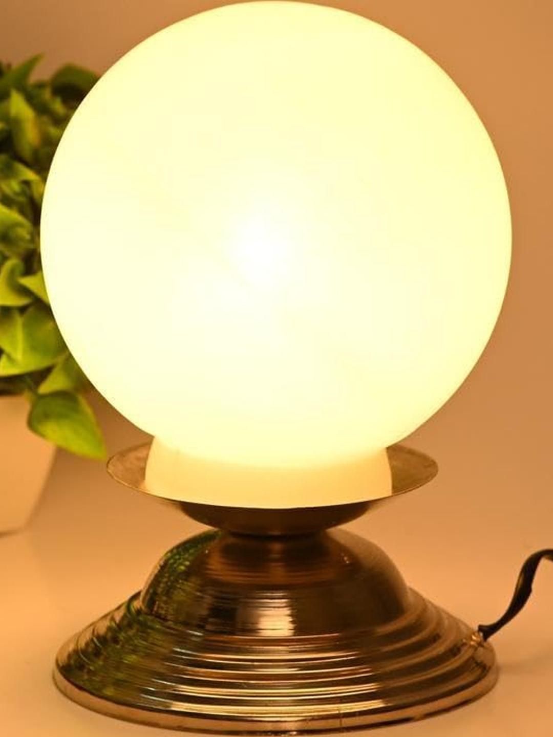 SOMIL White Printed Glass Cylindrical Shaped Table Lamp-picture-19