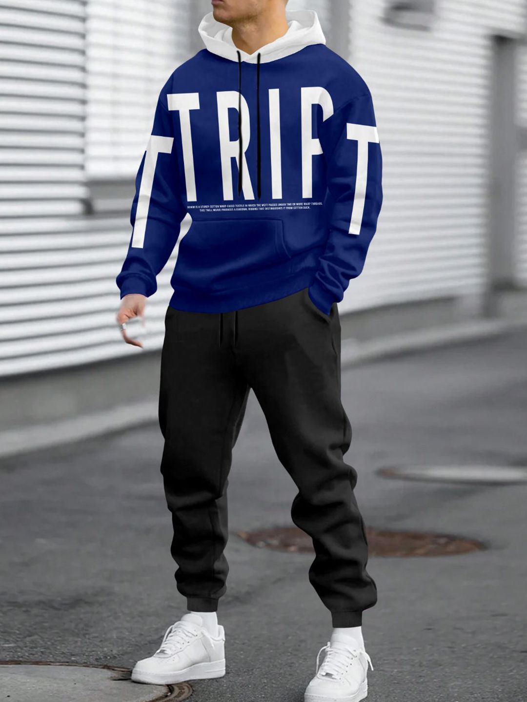 Triptee Men Printed Hooded Pullover Sweatshirt-picture-36