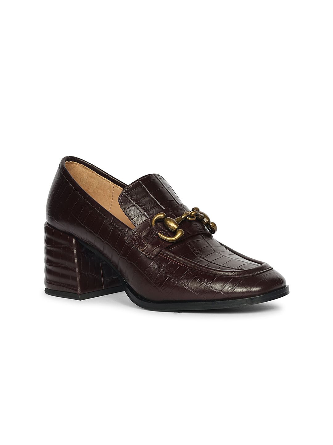 Saint G Women Textured Leather Block Pumps-picture-44