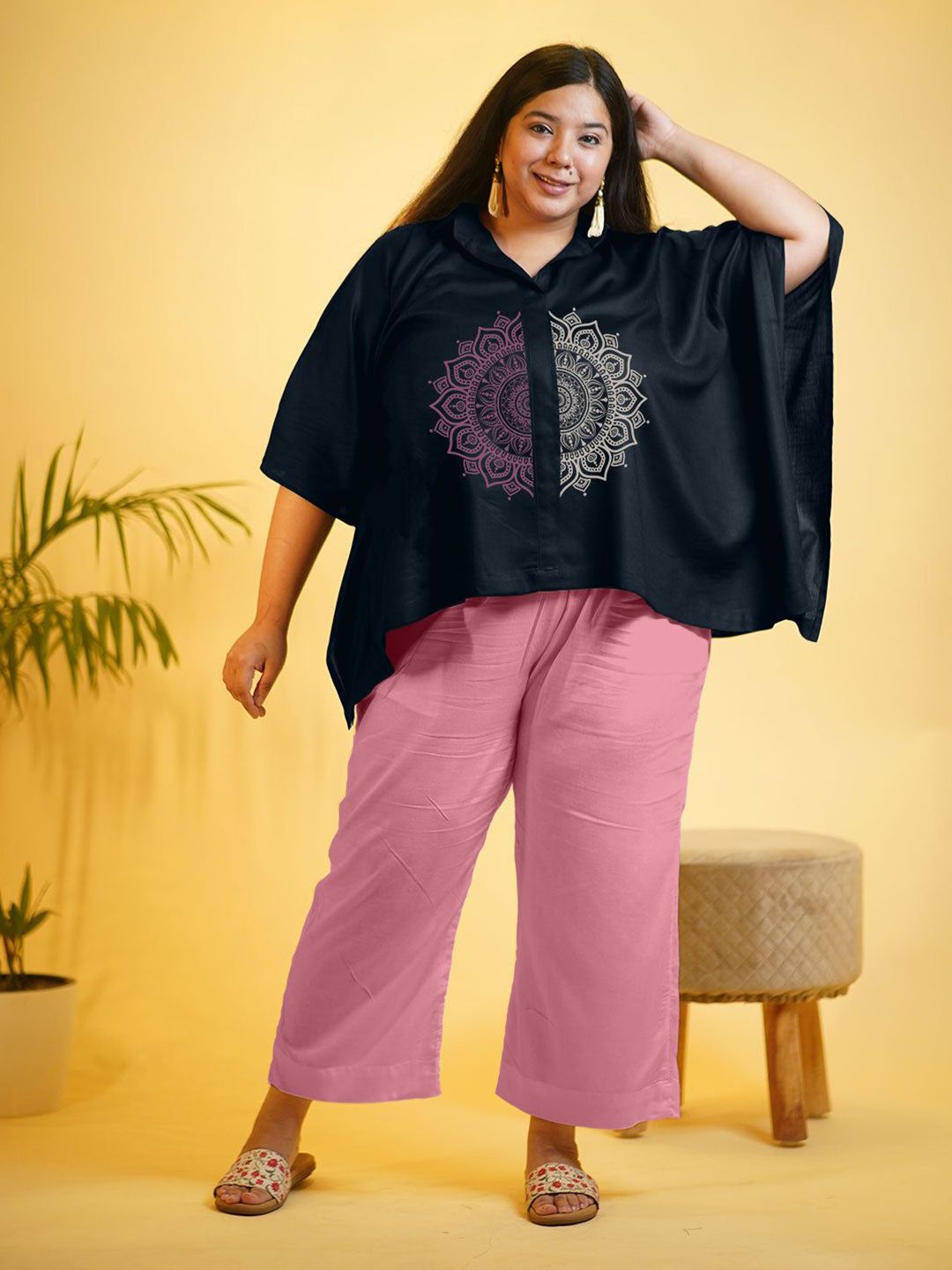 LetsDressUp Printed V Neck Top With Palazzo Co-Ords-picture-31