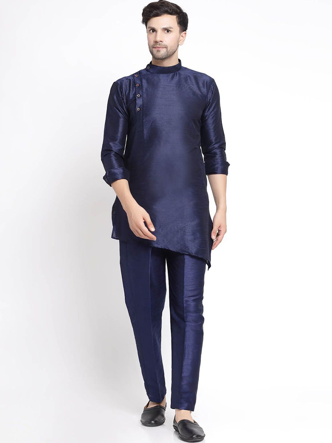 TS LIFESTYLE Men Regular Dupion Silk Kurta with Pyjamas-image-16