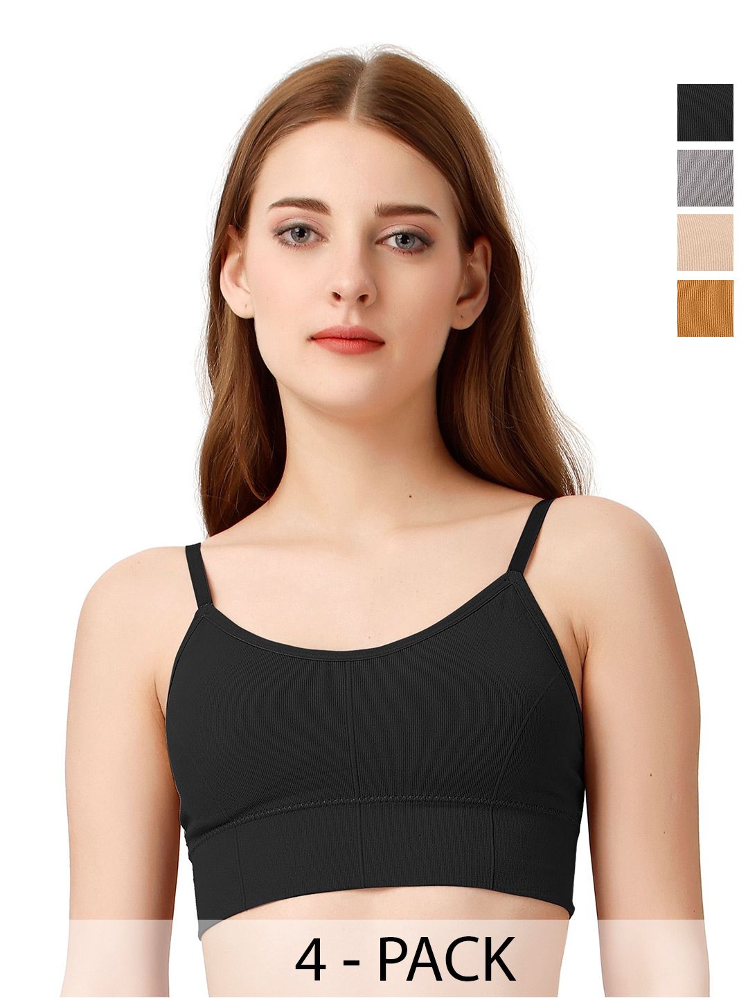 Moda Rapido Pack of 4 Full Coverage Lightly Padded Everyday Bra