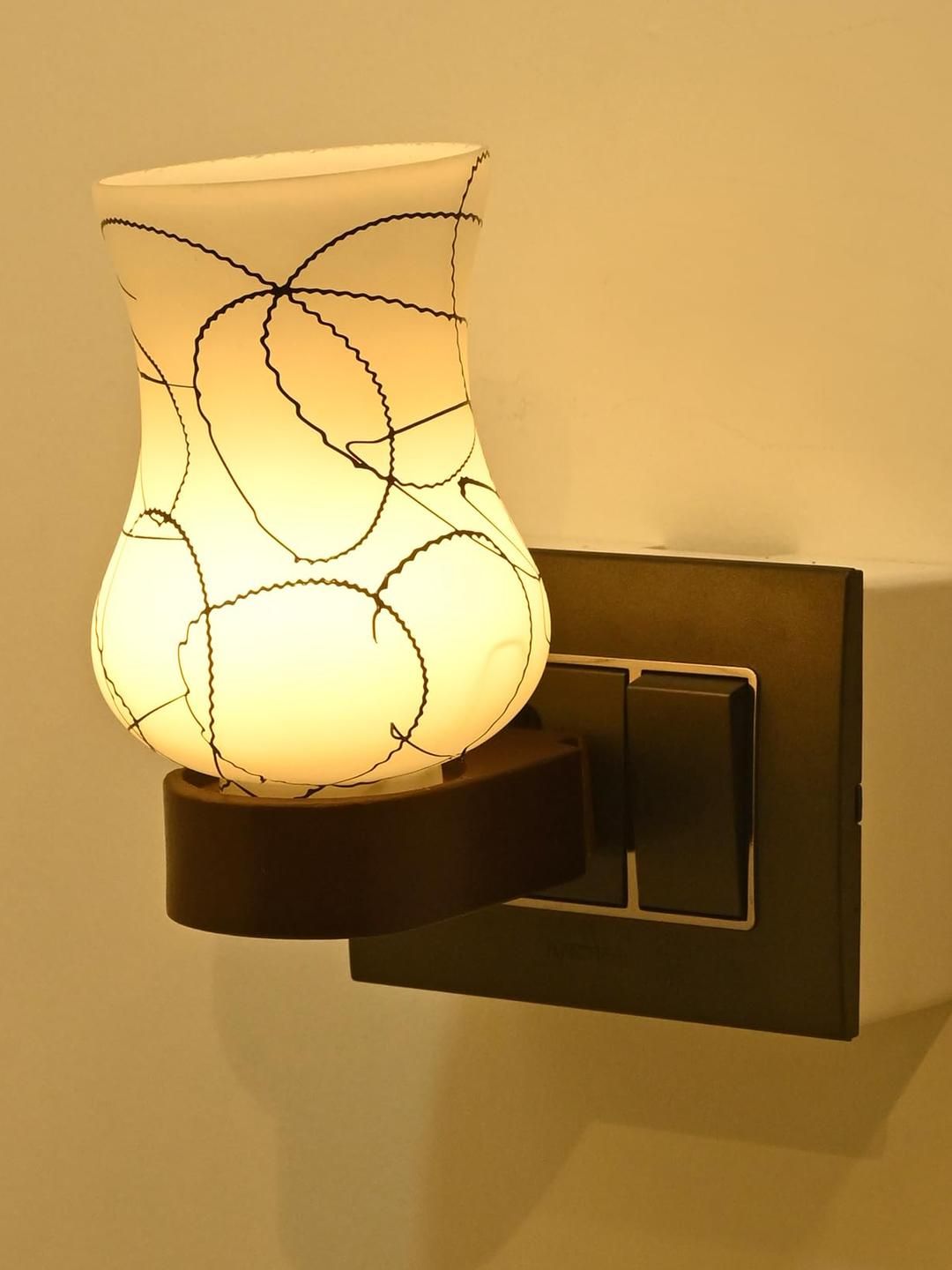 SOMIL Multicoloured Printed Glass Wall Lamp-picture-33