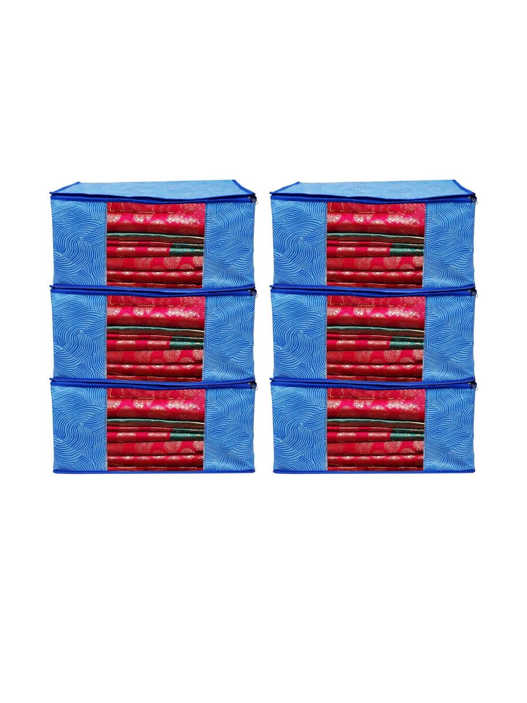 AMAK INC Blue Fabric Multi-Utility Wardrobe Organisers-picture-3