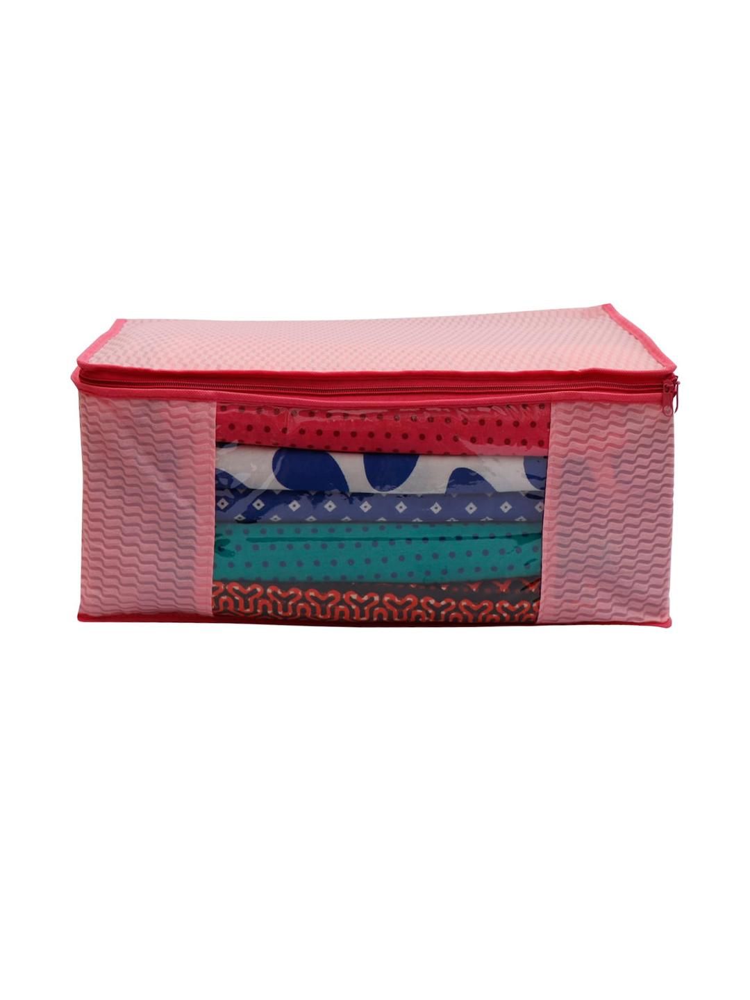 AMAK INC Pink Fabric Multi-Utility Wardrobe Organisers-picture-20