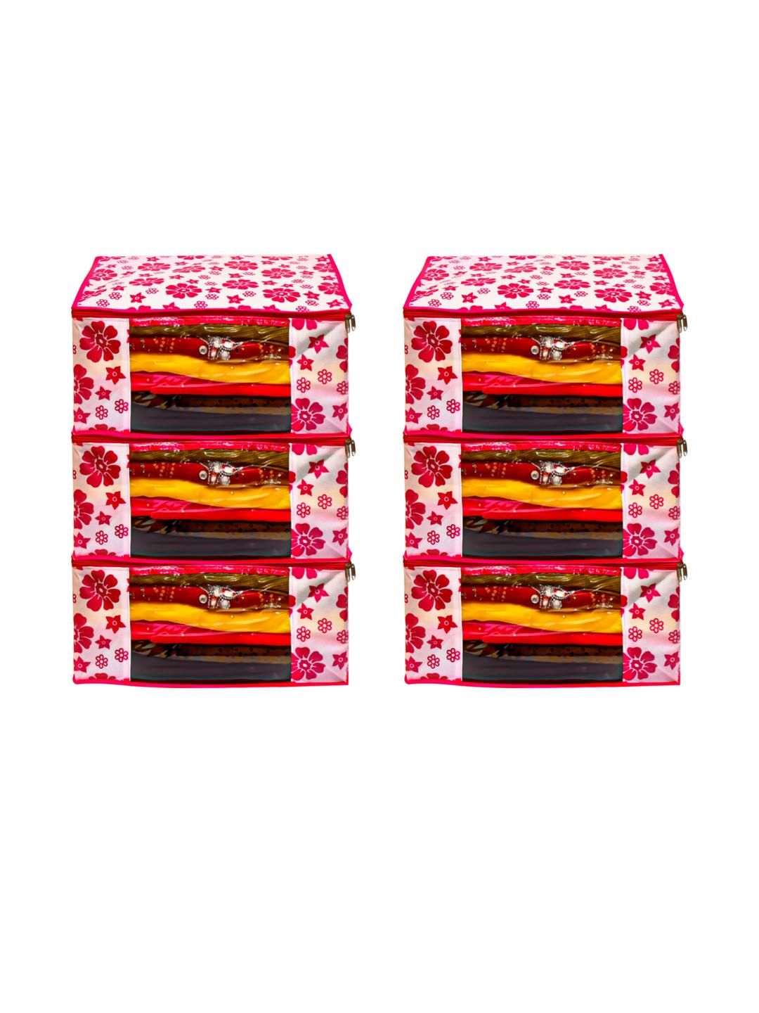 AMAK INC Pink Fabric Multi-Utility Wardrobe Organisers-picture-30