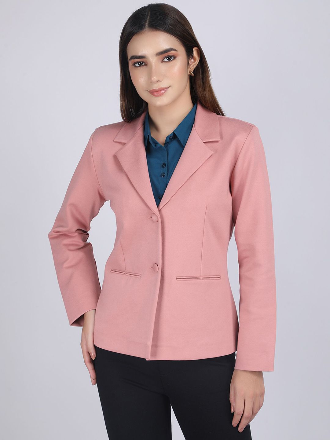 Blue Ronin Stylish Single Breasted Formal Blazer-picture-5