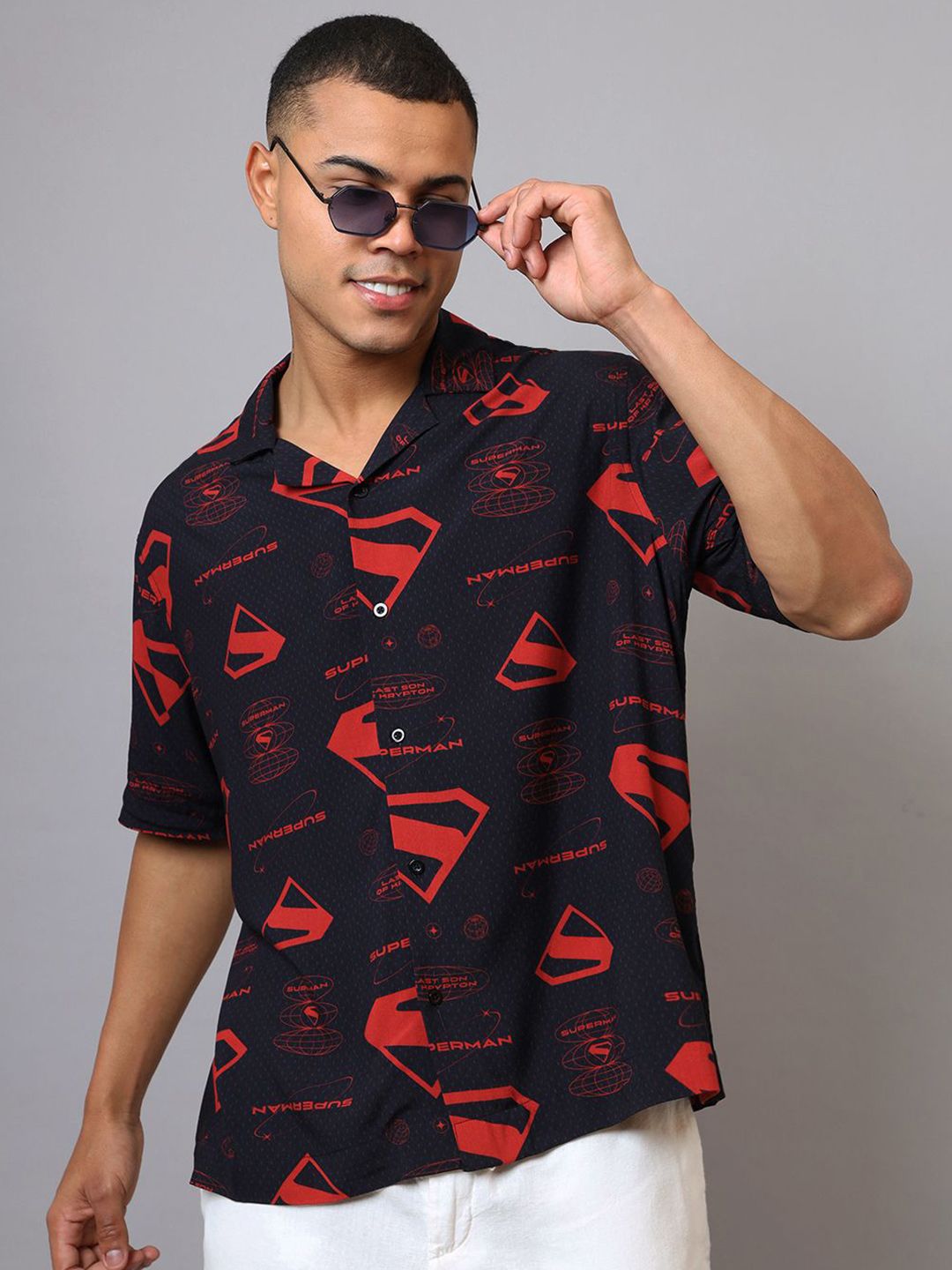 Free Authority Men Superman Printed Regular Fit Shirt-picture-21