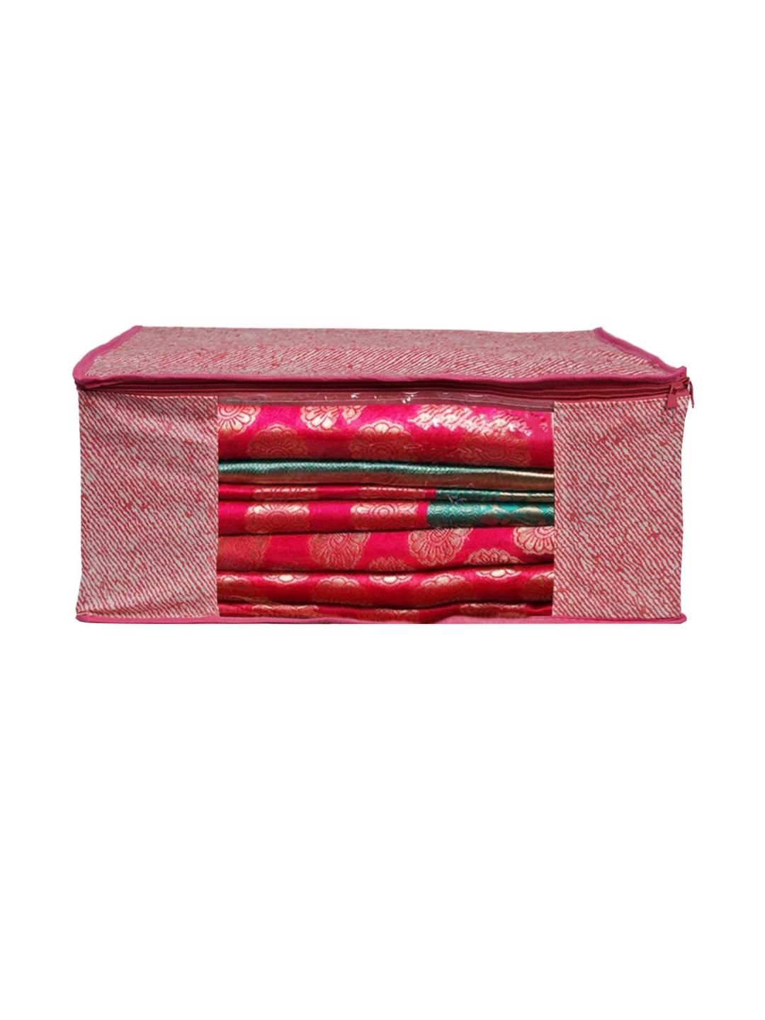 AMAK INC Pink Fabric Multi-Utility Wardrobe Organisers-picture-6