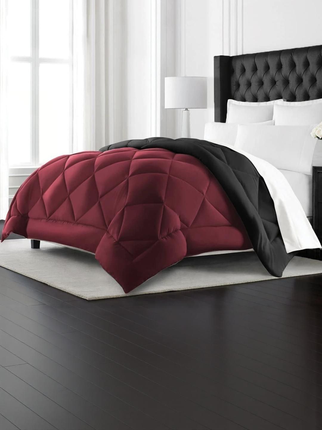 Doristyle Multi 500 GSM Checked Microfiber Double Bed Comforter-picture-19