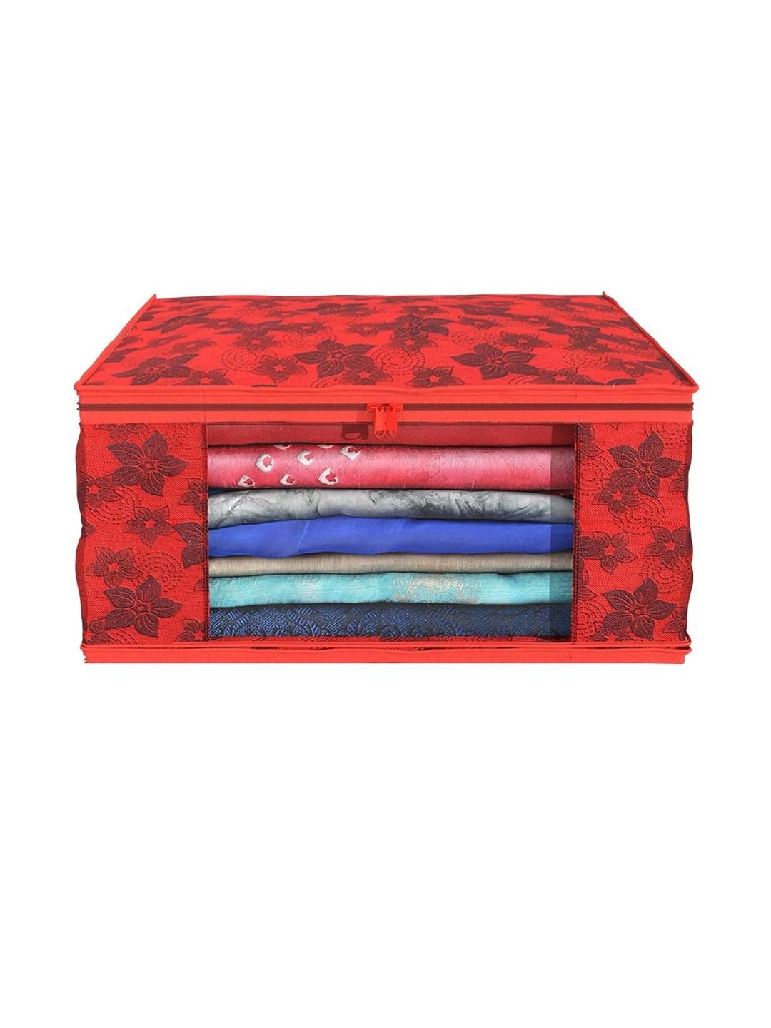 AMAK INC Red Fabric Multi-Utility Wardrobe Organisers-picture-45