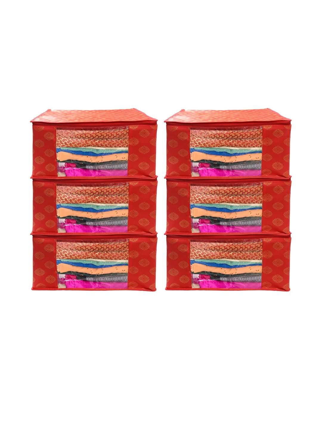 AMAK INC Red Fabric Multi-Utility Wardrobe Organisers-picture-29