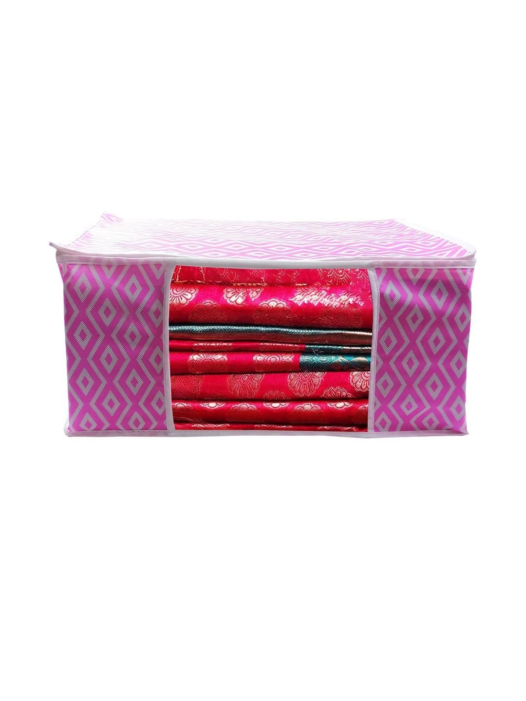 AMAK INC Pink Fabric Multi-Utility Wardrobe Organisers-picture-21