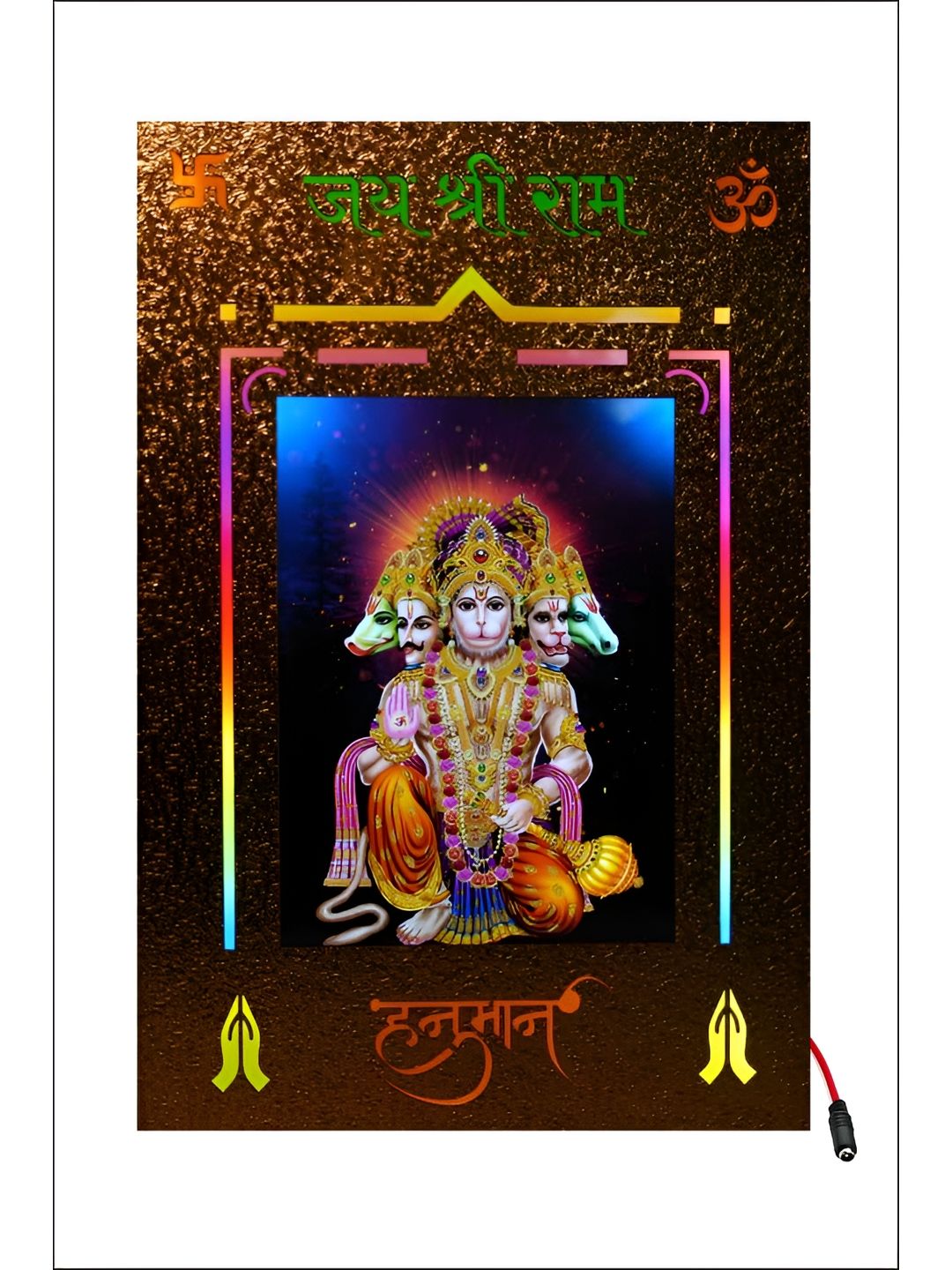 SHRI KHATU SHYAM CREATION Black & Red Wooden Religious Wall Art-picture-23