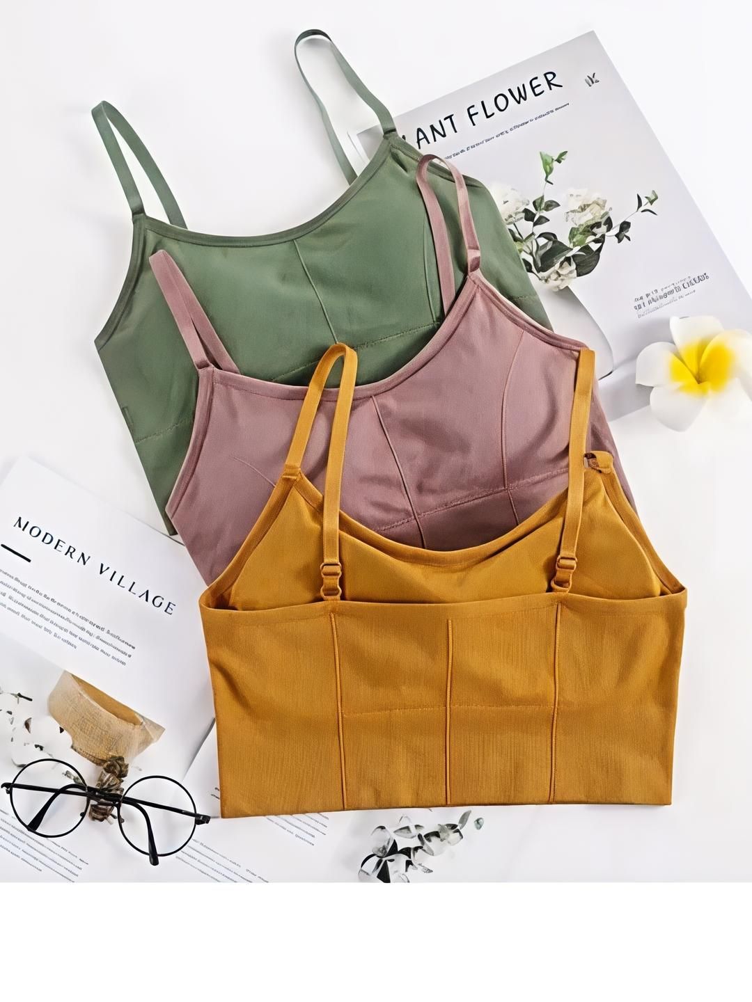 UNDER 1000 Women Pack of 3 Lightly Padded T-Shirt Bra