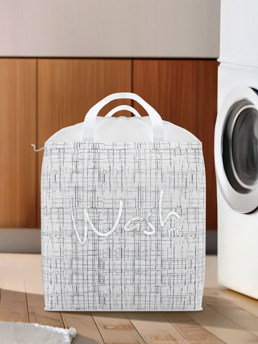 Aura Grey Large Cloth Laundry Bag-image-34