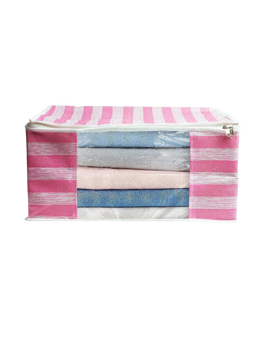 AMAK INC Pink Fabric Multi-Utility Wardrobe Organisers-picture-44