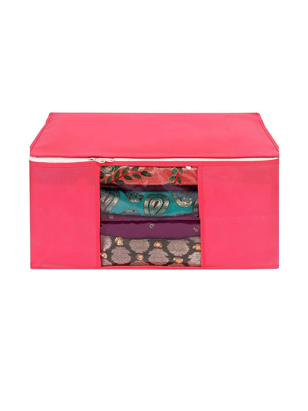 AMAK INC Pink Fabric Multi-Utility Wardrobe Organisers-picture-15