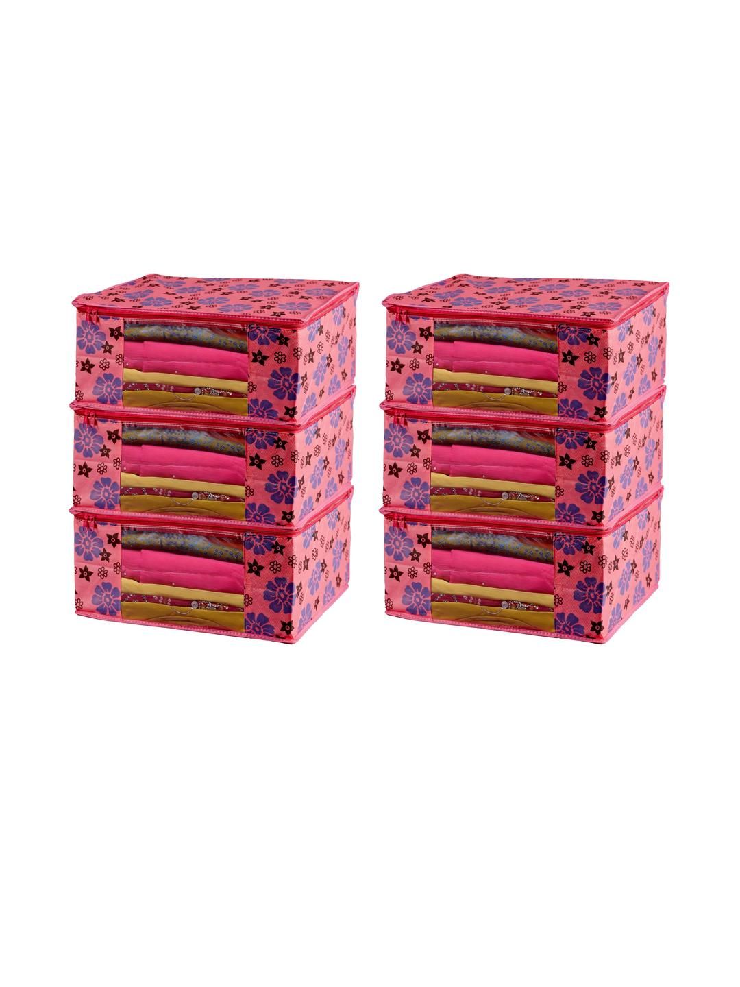 AMAK INC Pink Fabric Multi-Utility Wardrobe Organisers-picture-44