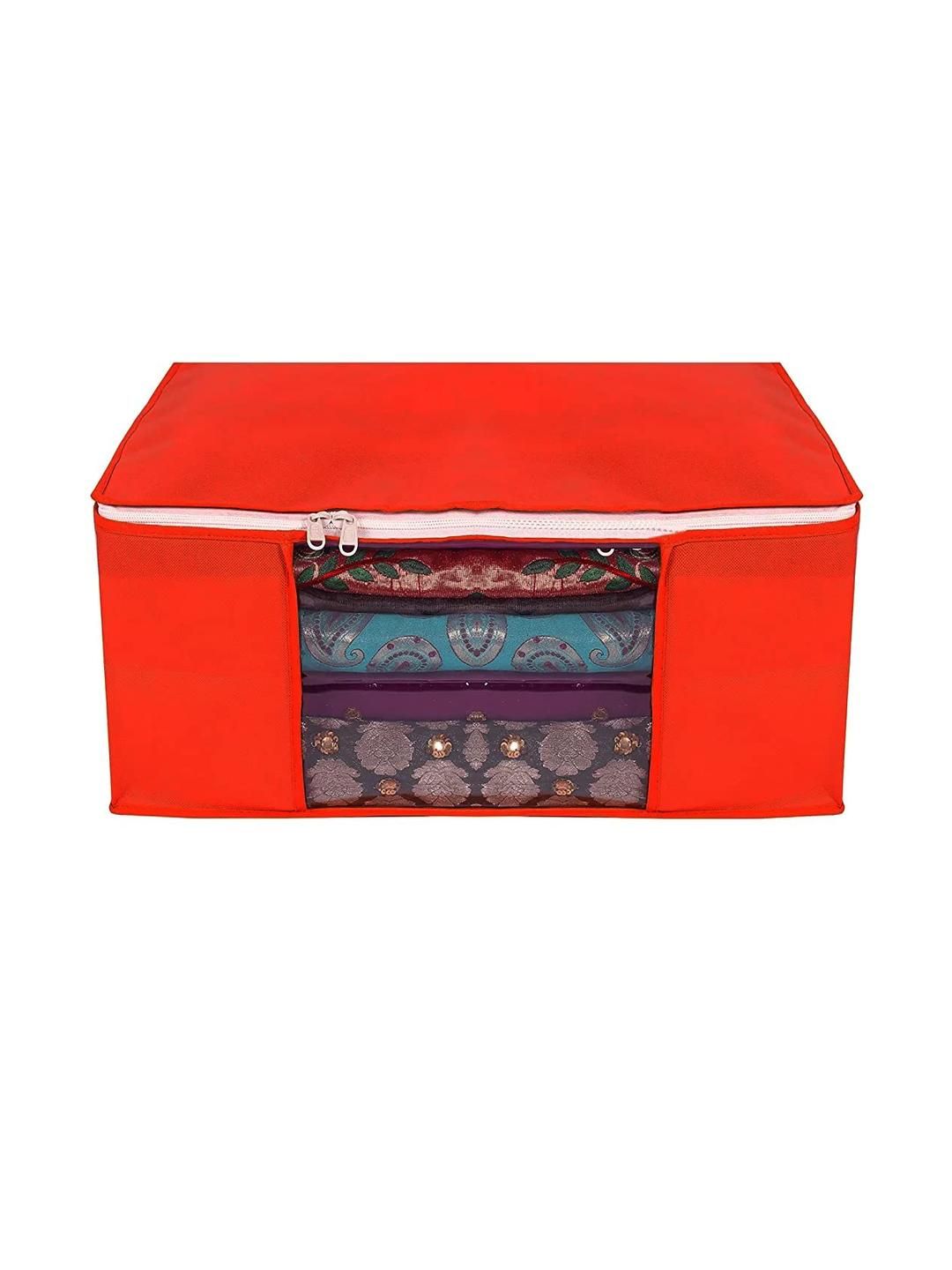 AMAK INC Red Fabric Multi-Utility Wardrobe Organisers-picture-19
