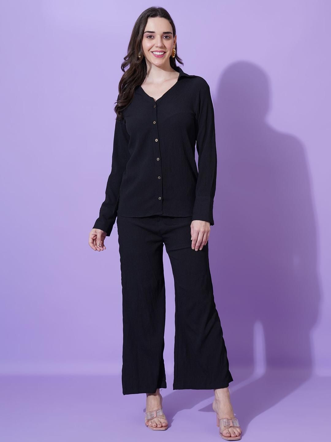 Kasendra  V-Neck Shirt With Palazzos  Co-Ords