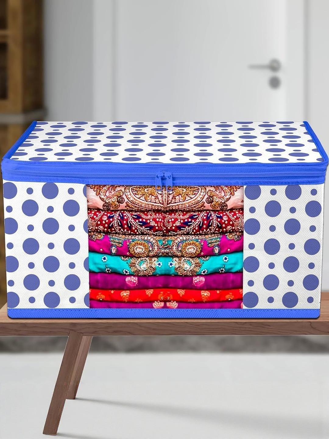 AMAK INC Blue Fabric Multi-Utility Wardrobe Organisers-picture-7