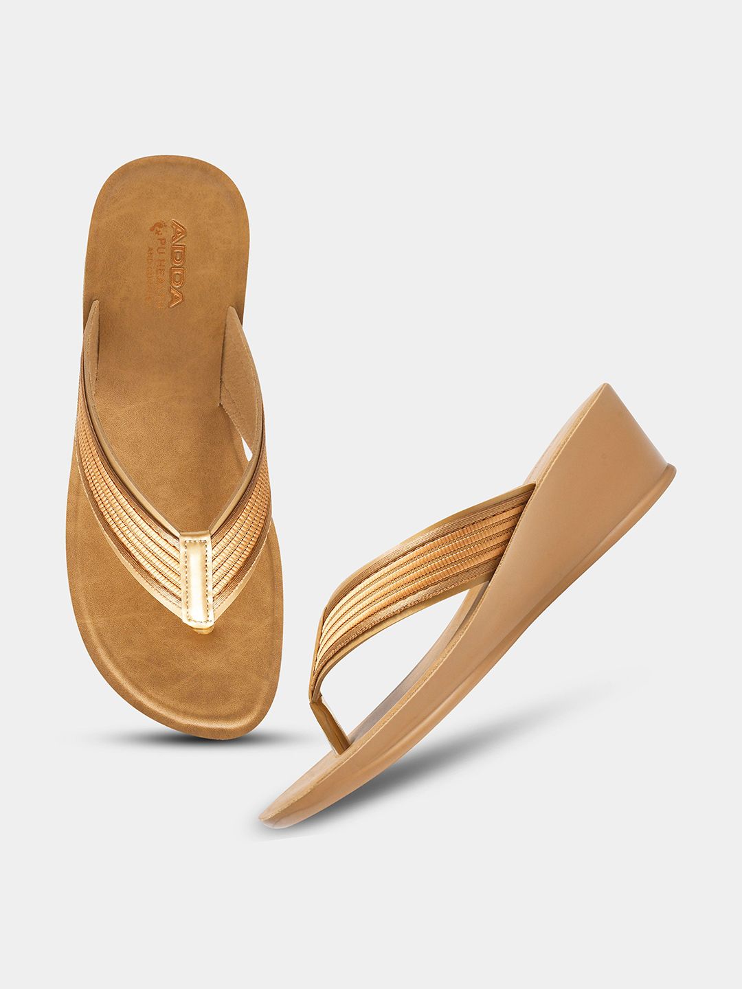 Adda Women Textured Wedge Sandals-picture-6