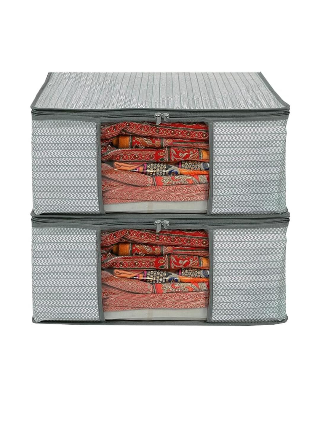 AMAK INC Grey Fabric Multi-Utility Wardrobe Organisers-picture-38