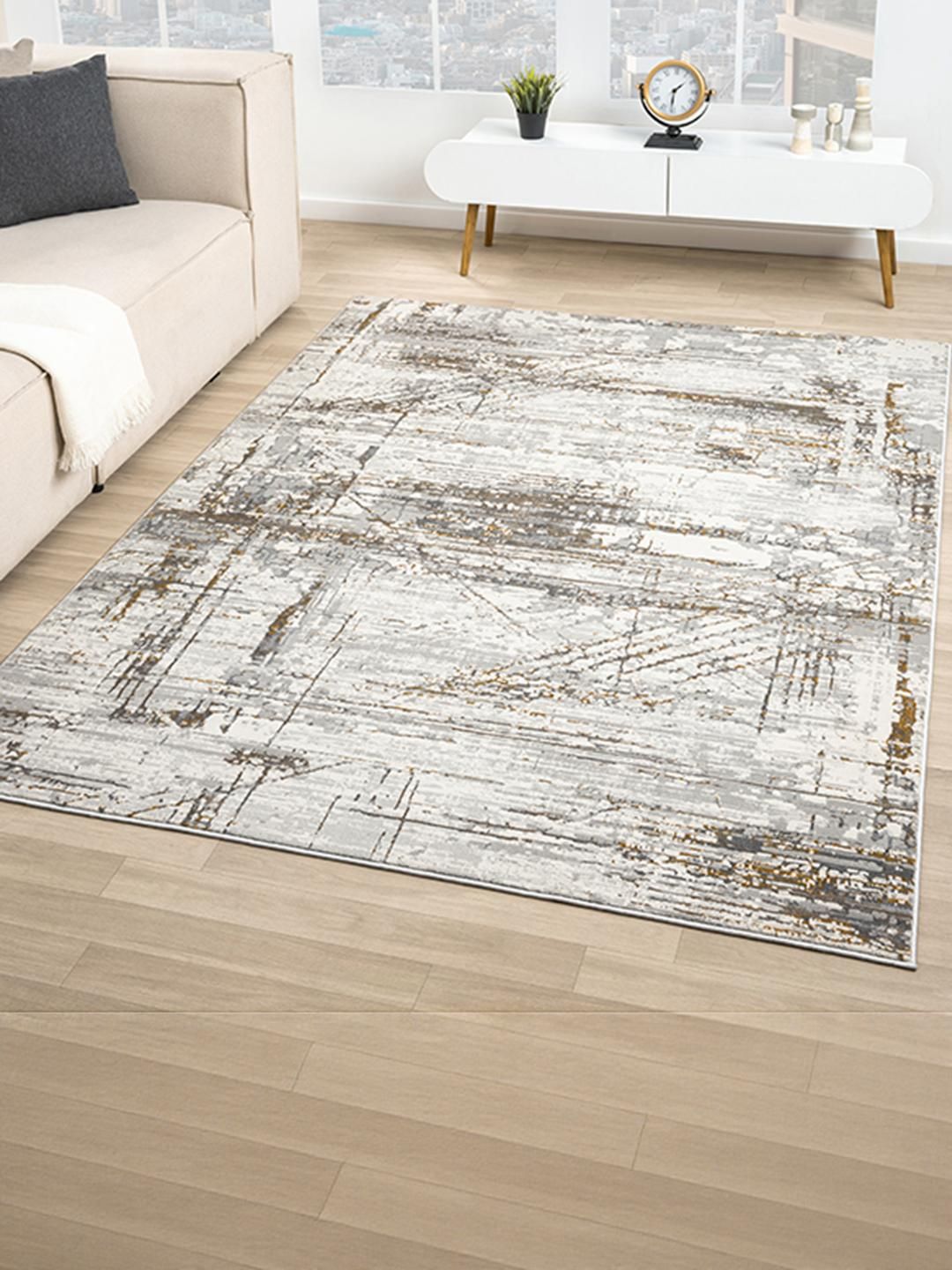 Kaleen India Multi Polyester Abstract Anti-Skid Carpets-picture-21