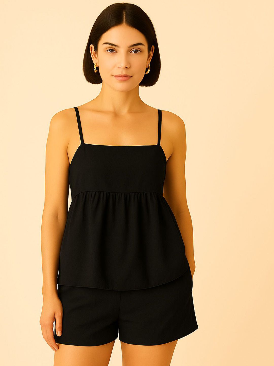 KAORI BY SHREYA AGARWAL Square Neck Top With Shorts Co-Ords-picture-28