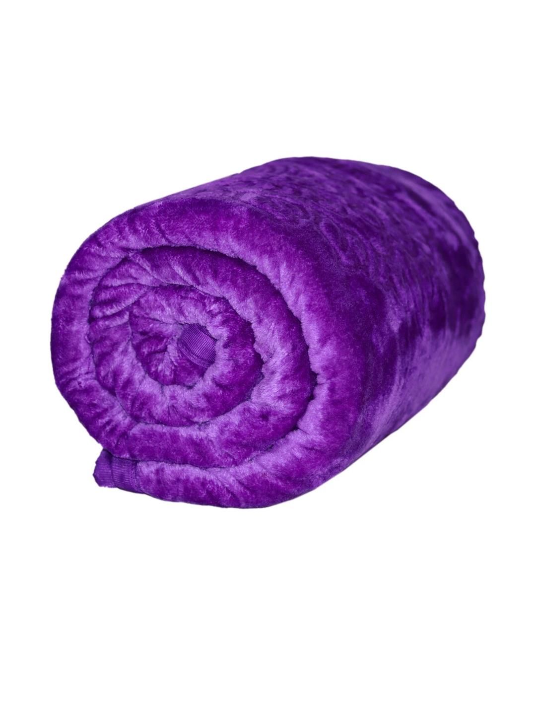 Doristyle Lavender 300 GSM SOLID MINK Single Bed Blanket-image-48