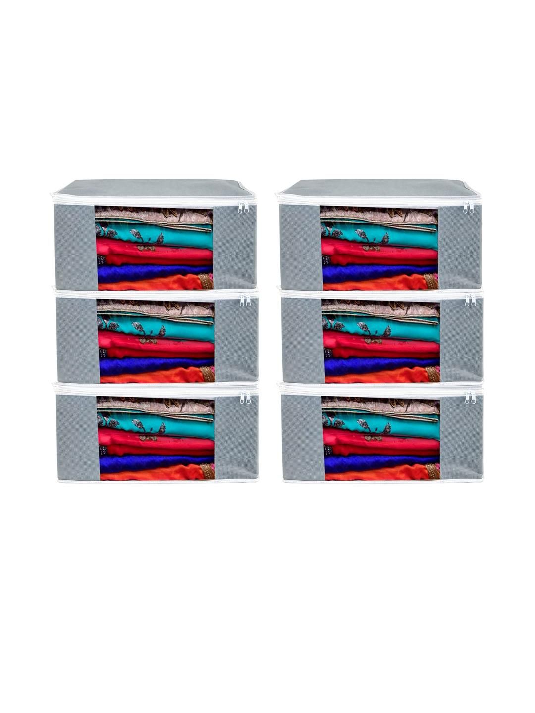 AMAK INC Grey Fabric Multi-Utility Wardrobe Organisers-picture-49