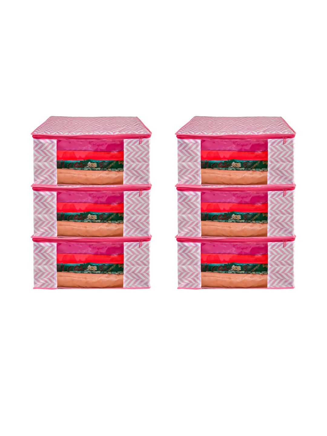 AMAK INC Pink Fabric Multi-Utility Wardrobe Organisers-picture-30