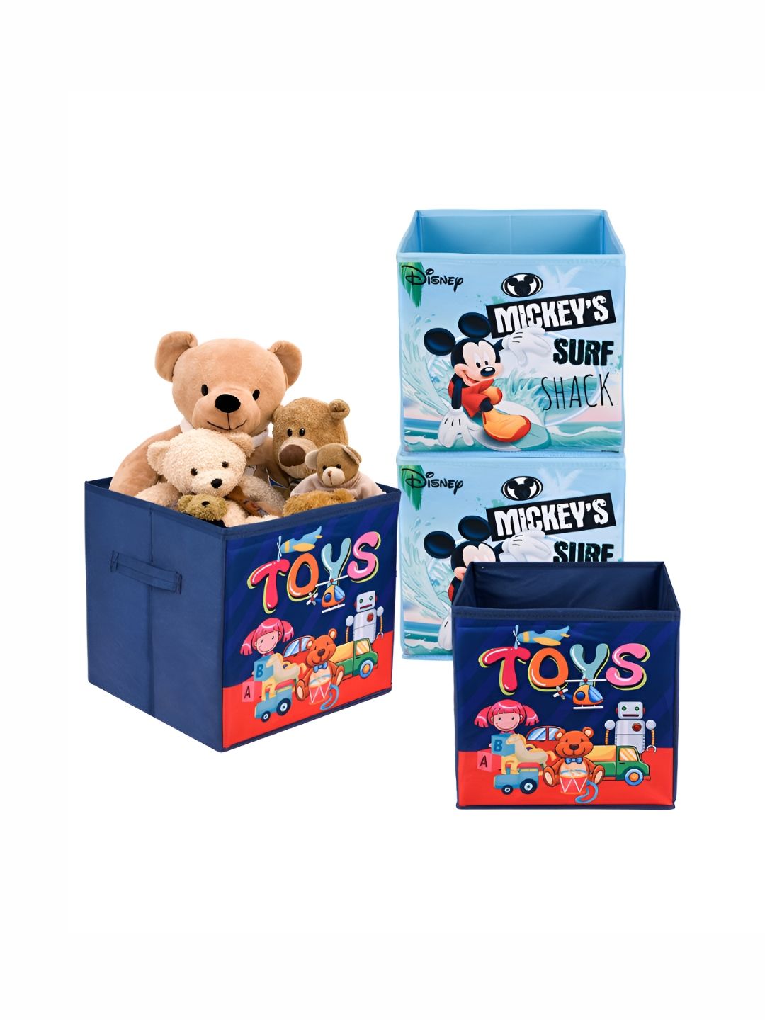 YK Navy Blue Set of 4 Regular Multi-Utility Organisers-picture-38