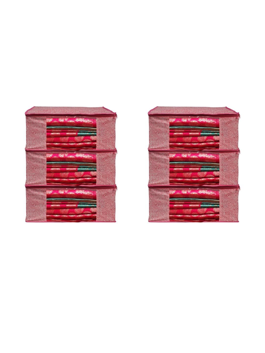 AMAK INC Pink Fabric Multi-Utility Wardrobe Organisers-picture-47