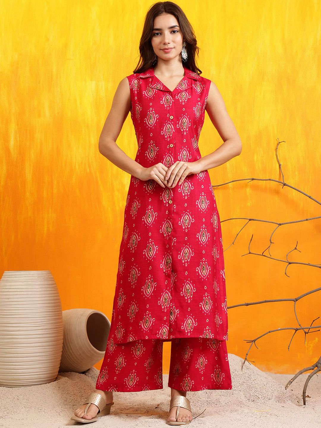 KALINI Women Ethnic Motifs Printed Regular Kurta with Palazzos